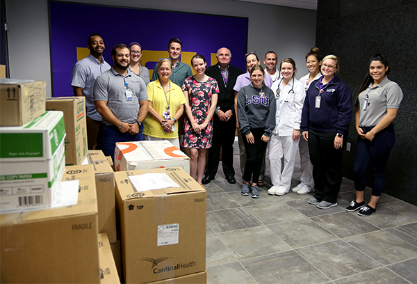 nursing flood donation drive team